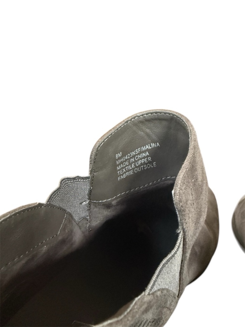 MIA Charcoal Grey Slip-On Suede Ankle Boot - Picture 7 of 8